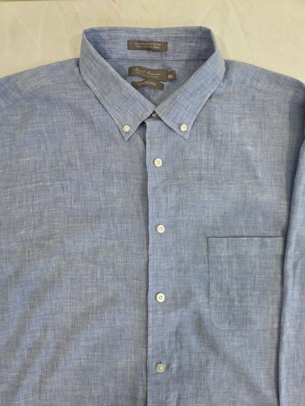 Daniel Cremieux Linen Blend All Occasions Button-Down Shirt Men Size XXL